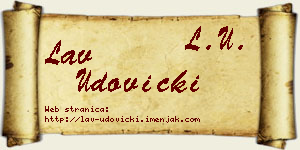 Lav Udovički vizit kartica